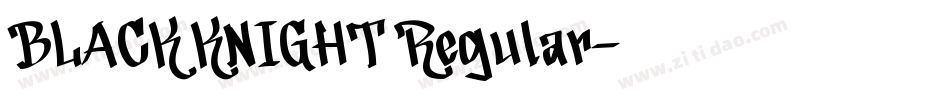 BLACK KNIGHT Regular字体转换